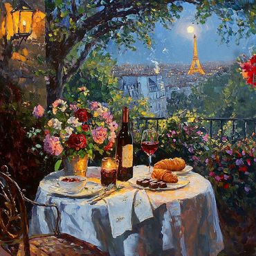 Darstellung des Puzzle Motivs City of Love 500 Puzzle 3D Modell