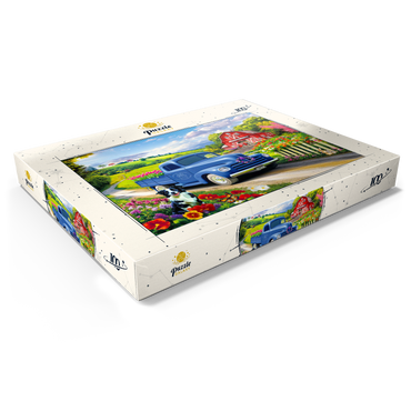 Darstellung des Puzzle Motivs Flower Farm 100 Puzzle Schachtel Ansicht1