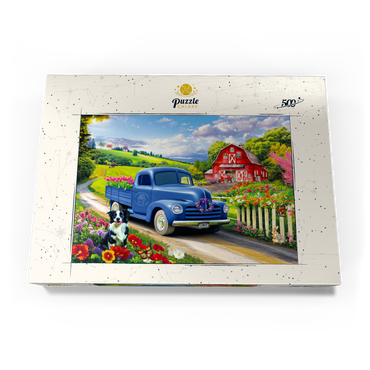 Darstellung des Puzzle Motivs Flower Farm 500 Puzzle Schachtel Ansicht3