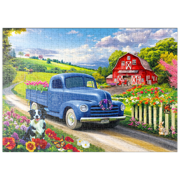 Darstellung des Puzzle Motivs puzzleplate Flower Farm 500 Puzzle