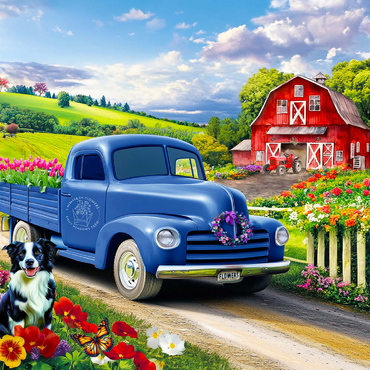 Darstellung des Puzzle Motivs Flower Farm 500 Puzzle 3D Modell