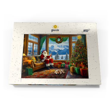 Darstellung des Puzzle Motivs Santa Lodge 1000 Puzzle Schachtel Ansicht3