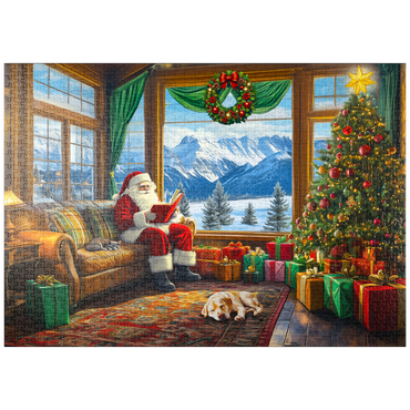 Darstellung des Puzzle Motivs puzzleplate Santa Lodge 1000 Puzzle