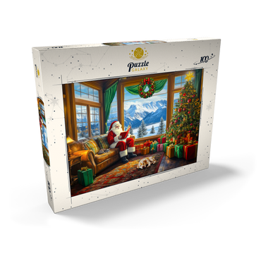 Darstellung des Puzzle Motivs Santa Lodge 100 Puzzle Schachtel Ansicht2