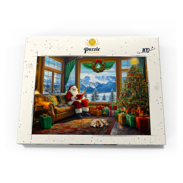 Darstellung des Puzzle Motivs Santa Lodge 100 Puzzle Schachtel Ansicht3