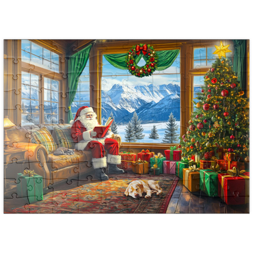 Darstellung des Puzzle Motivs puzzleplate Santa Lodge 100 Puzzle