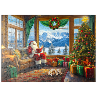 Darstellung des Puzzle Motivs puzzleplate Santa Lodge 200 Puzzle