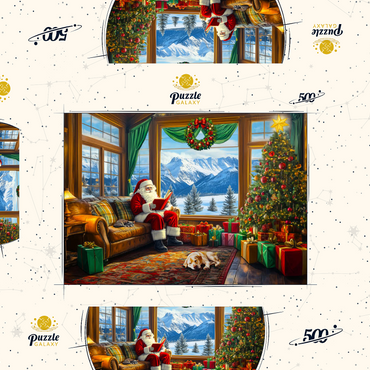 Darstellung des Puzzle Motivs Santa Lodge 500 Puzzle Schachtel 3D Modell