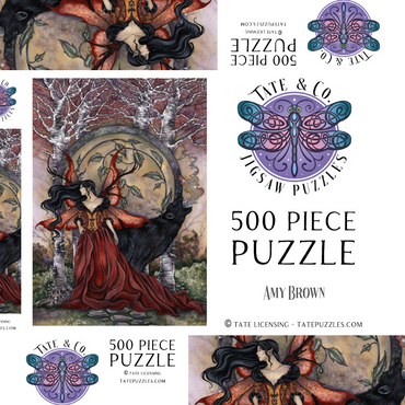 Darstellung des Puzzle Motivs Beauty And The Beast 500 Puzzle Schachtel 3D Modell