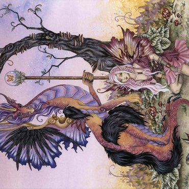 Darstellung des Puzzle Motivs Gathering At Dawn 500 Puzzle 3D Modell