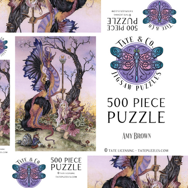 Darstellung des Puzzle Motivs Gathering At Dawn 500 Puzzle Schachtel 3D Modell