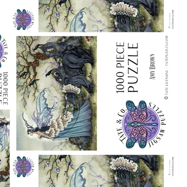 Darstellung des Puzzle Motivs Frillicent und der Bär - Amy Brown 1000 Puzzle Schachtel 3D Modell