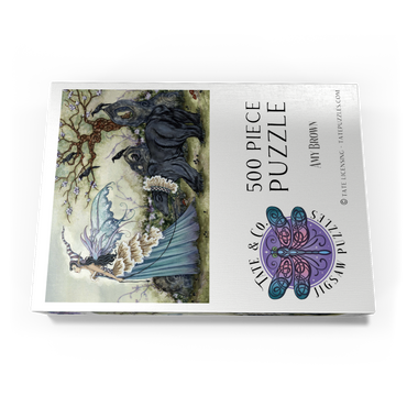 Darstellung des Puzzle Motivs Frillicent und der Bär - Amy Brown 500 Puzzle Schachtel Ansicht3