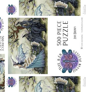 Darstellung des Puzzle Motivs Frillicent und der Bär - Amy Brown 500 Puzzle Schachtel 3D Modell