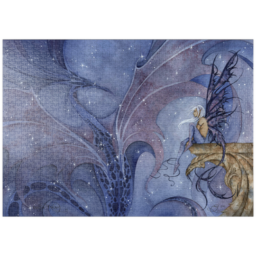 Darstellung des Puzzle Motivs puzzleplate Drachen-Träume - Amy Brown 1000 Puzzle