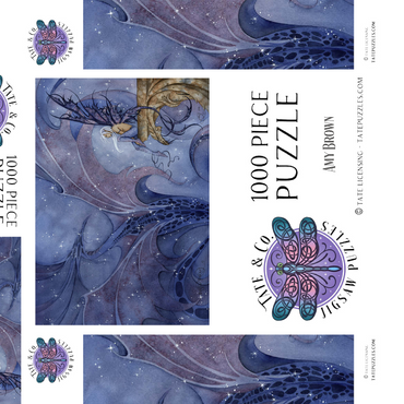 Darstellung des Puzzle Motivs Drachen-Träume - Amy Brown 1000 Puzzle Schachtel 3D Modell