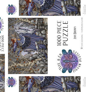 Darstellung des Puzzle Motivs Verzauberte Reise - Amy Brown 1000 Puzzle Schachtel 3D Modell