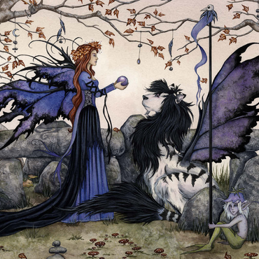 Darstellung des Puzzle Motivs Opfergaben - Amy Brown 500 Puzzle 3D Modell