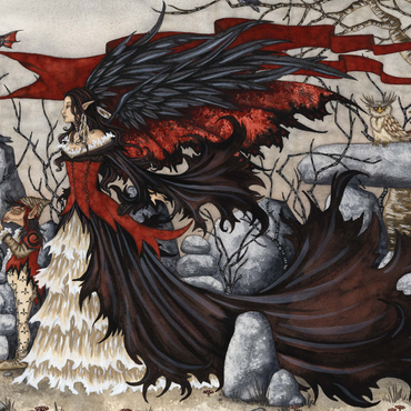 Darstellung des Puzzle Motivs Morgan Le Fey - Amy Brown 1000 Puzzle 3D Modell