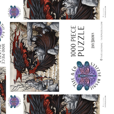 Darstellung des Puzzle Motivs Morgan Le Fey - Amy Brown 1000 Puzzle Schachtel 3D Modell