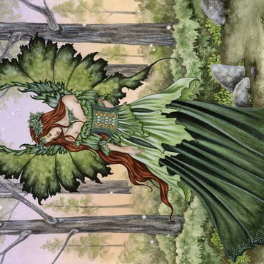 Darstellung des Puzzle Motivs Lady Of The Forest 1000 Puzzle 3D Modell