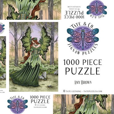 Darstellung des Puzzle Motivs Lady Of The Forest 1000 Puzzle Schachtel 3D Modell