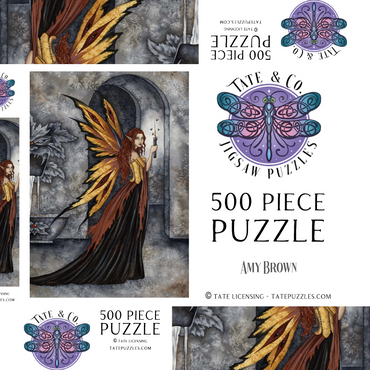 Darstellung des Puzzle Motivs Silent Halls 500 Puzzle Schachtel 3D Modell