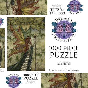 Darstellung des Puzzle Motivs The Green Woman 1000 Puzzle Schachtel 3D Modell