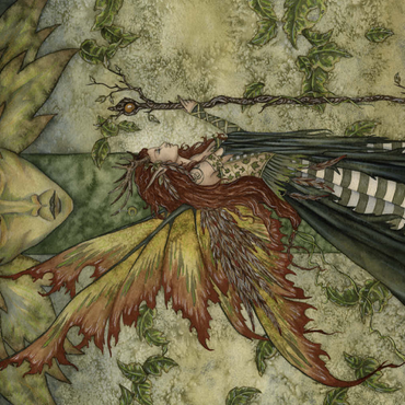 Darstellung des Puzzle Motivs The Green Woman 500 Puzzle 3D Modell