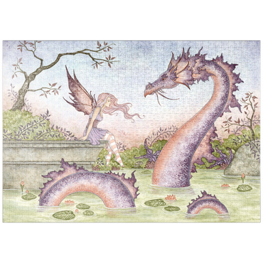 Darstellung des Puzzle Motivs puzzleplate Der Sommerteich - Amy Brown 1000 Puzzle
