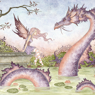 Darstellung des Puzzle Motivs Der Sommerteich - Amy Brown 1000 Puzzle 3D Modell