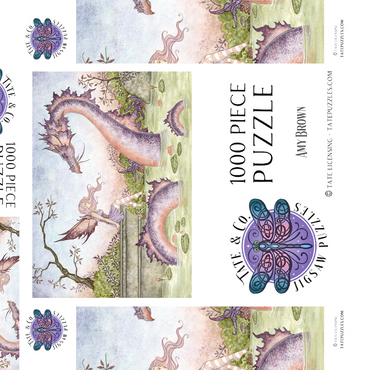 Darstellung des Puzzle Motivs Der Sommerteich - Amy Brown 1000 Puzzle Schachtel 3D Modell