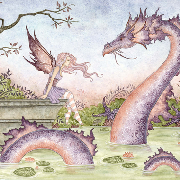 Darstellung des Puzzle Motivs Der Sommerteich - Amy Brown 500 Puzzle 3D Modell