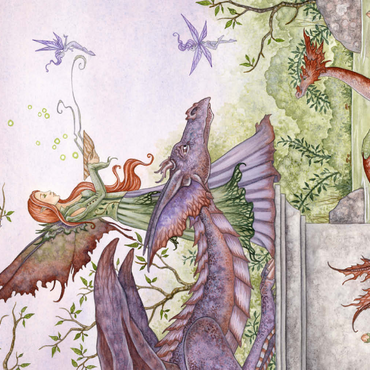 Darstellung des Puzzle Motivs Lake Spell 500 Puzzle 3D Modell