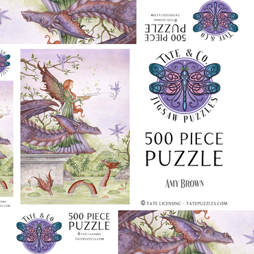 Darstellung des Puzzle Motivs Lake Spell 500 Puzzle Schachtel 3D Modell