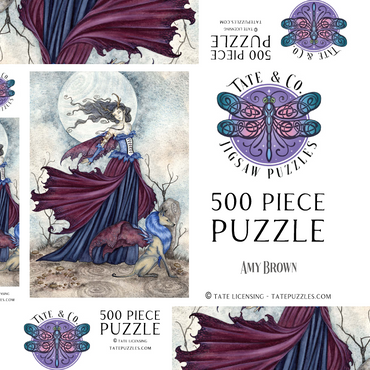 Darstellung des Puzzle Motivs The Moon Is Calling 500 Puzzle Schachtel 3D Modell