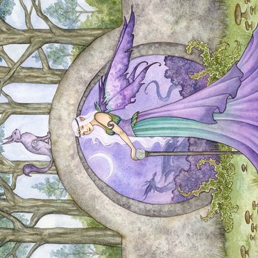 Darstellung des Puzzle Motivs The Night Gate 500 Puzzle 3D Modell