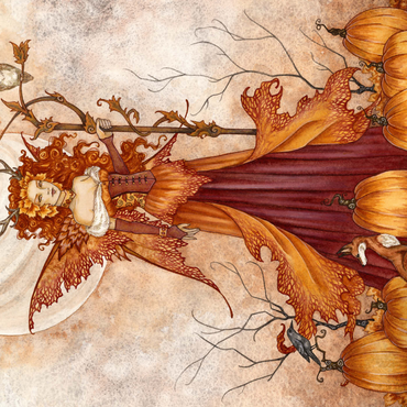 Darstellung des Puzzle Motivs Pumpkin Queen 1000 Puzzle 3D Modell