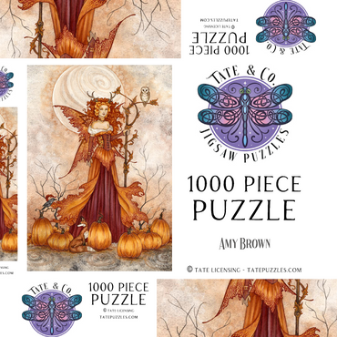 Darstellung des Puzzle Motivs Pumpkin Queen 1000 Puzzle Schachtel 3D Modell