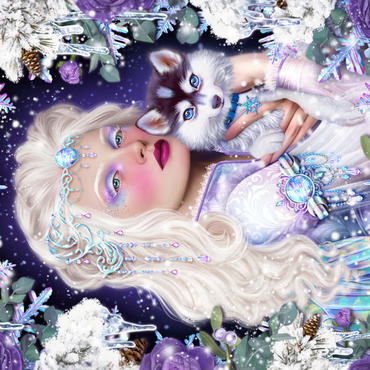 Darstellung des Puzzle Motivs Winter Fairy Queen 1000 Puzzle 3D Modell