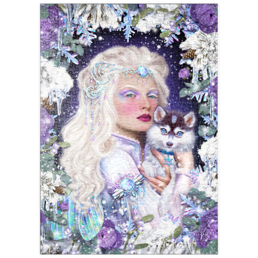 Darstellung des Puzzle Motivs puzzleplate Winter Fairy Queen 500 Puzzle