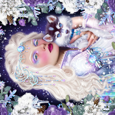 Darstellung des Puzzle Motivs Winter Fairy Queen 500 Puzzle 3D Modell
