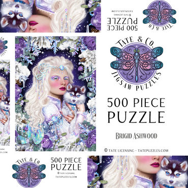 Darstellung des Puzzle Motivs Winter Fairy Queen 500 Puzzle Schachtel 3D Modell