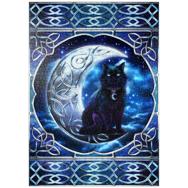 Darstellung des Puzzle Motivs puzzleplate Celtic Black Cat 1000 Puzzle