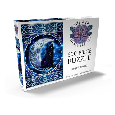 Darstellung des Puzzle Motivs Celtic Black Cat 500 Puzzle Schachtel Ansicht2