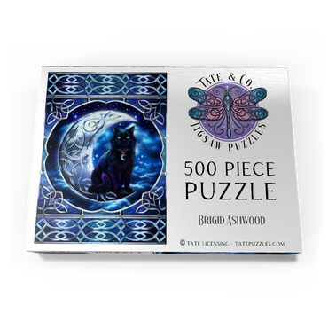 Darstellung des Puzzle Motivs Celtic Black Cat 500 Puzzle Schachtel Ansicht3