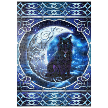 Darstellung des Puzzle Motivs puzzleplate Celtic Black Cat 500 Puzzle