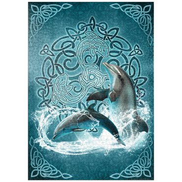 Darstellung des Puzzle Motivs puzzleplate Celtic Dolphin 1000 Puzzle