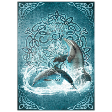 Darstellung des Puzzle Motivs puzzleplate Celtic Dolphin 500 Puzzle