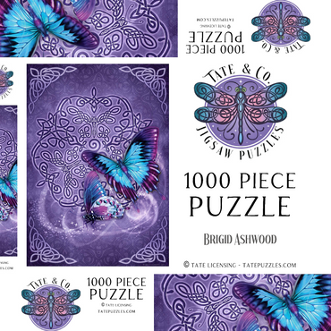 Darstellung des Puzzle Motivs Celtic Butterfly 1000 Puzzle Schachtel 3D Modell